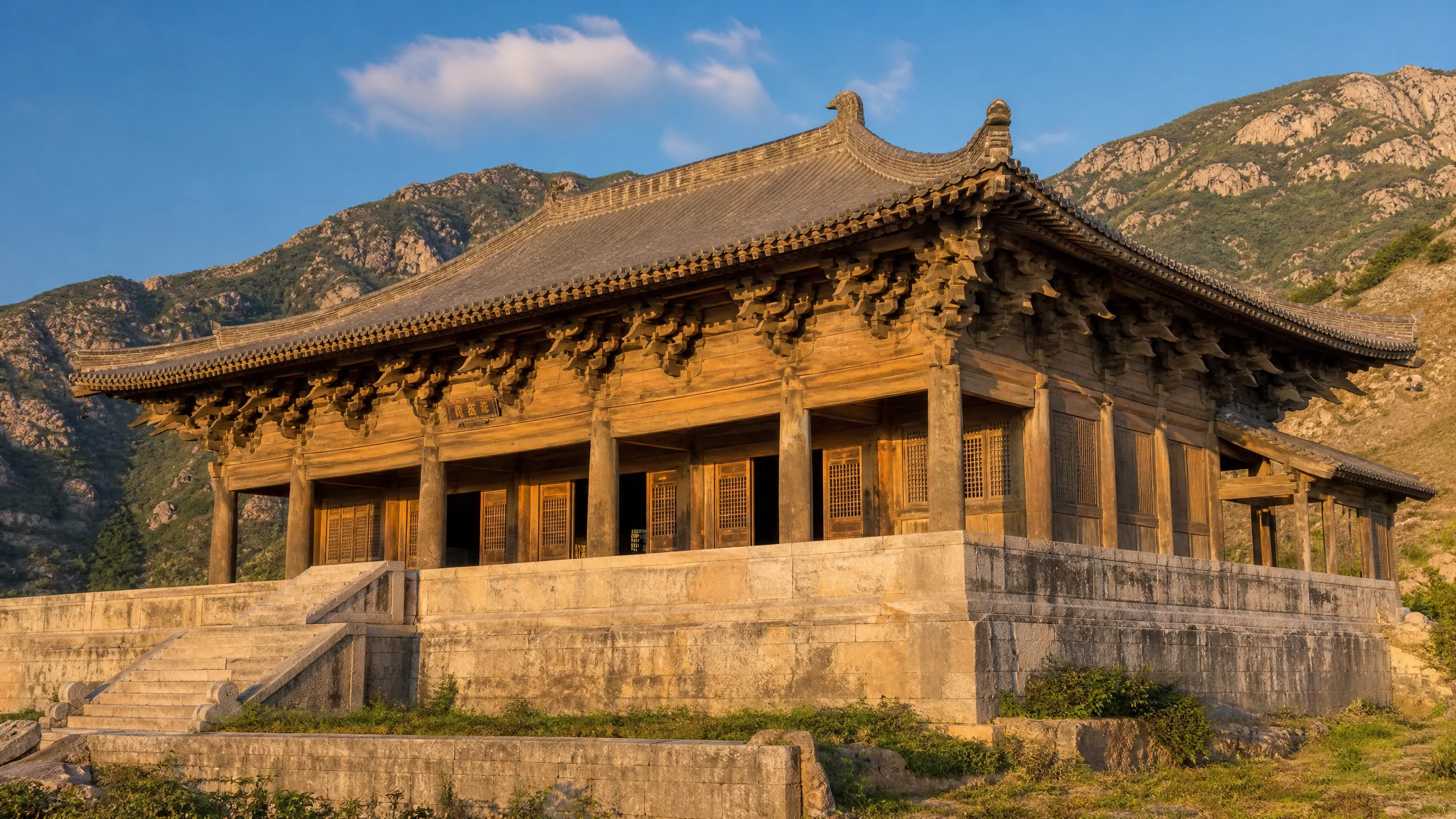 唐代木构建筑佛光寺外景